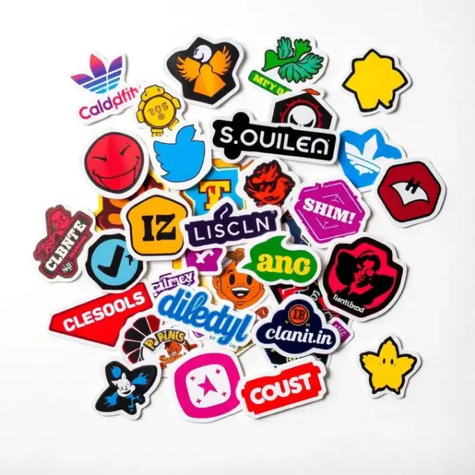Die-cut logo sticker