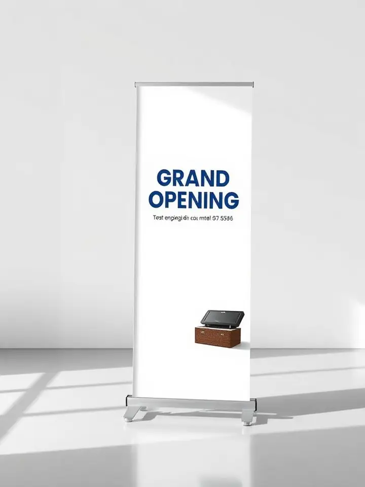 X-stand banner example, 60×160 cm
