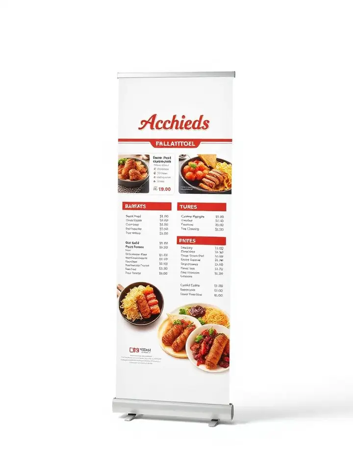 X-stand banner example, 80×180 cm